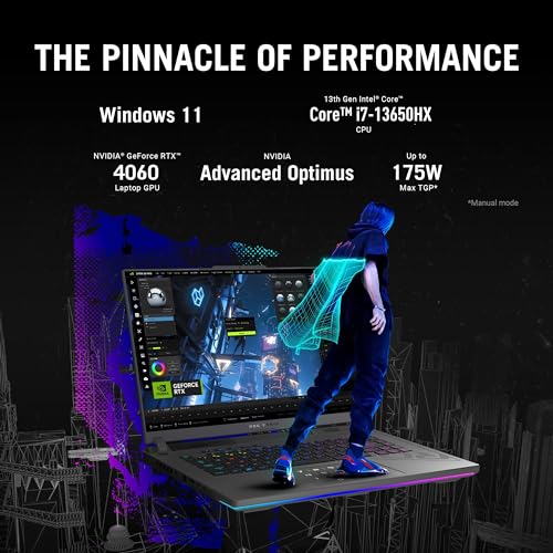 ASUS ROG Strix G16 13th Gen Intel Core i7-13650HX, Gaming Laptop(16GB DDR5/1TB SSD/NVIDIA GeForce RTX 4060 /Win 11/MSO 21/2.50 Kg)