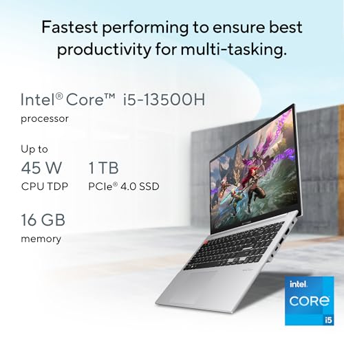 ASUS Vivobook S 15 OLED, Intel Core i5-13500H 13th Gen Thin & Light Laptop (16GB/1TB SSD//Win11/Office 2021//Backlit/FingerPrint/75WHr/1.7 Kg),