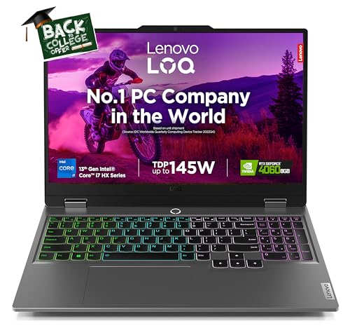 Lenovo LOQ 2024 13th Gen Intel Core i7-13650HX 144Hz 300Nits FHD Gaming Laptop (24GB/512GB SSD/Win 11/NVIDIA RTX 4060 8GB/MSO 21)