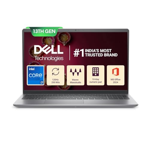 Dell 15 (Previously Inspiron) | Intel Core I7 13Th Gen -1355U | Hd | 15.6inch/39.62Cm | Win 11 | Mso'24 | Thin & Light Laptop