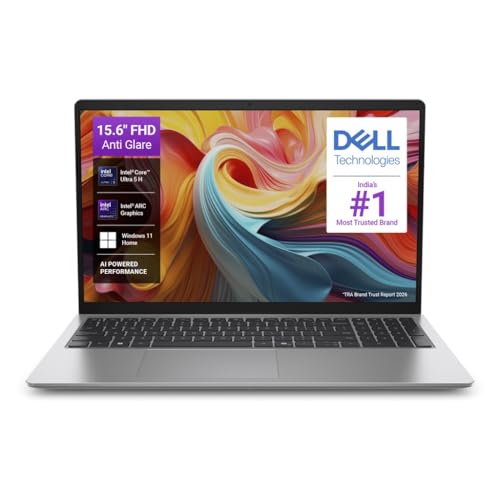 Dell 15 Ai Powered Laptop | Intel Core Ultra 5 225H | 15.6inch Fhd Anti-Glare Display | Intel Arc Graphics | Dedicated Copilot Key | Backlit Keyboard | Silver | Windows 11