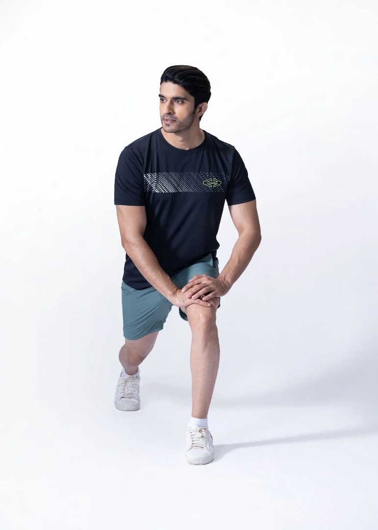 STRCH Prime Fit Tee For Men - Black