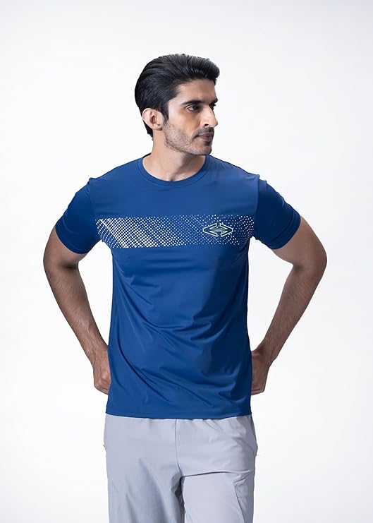 STRCH Prime Fit Tee For Men - Navy