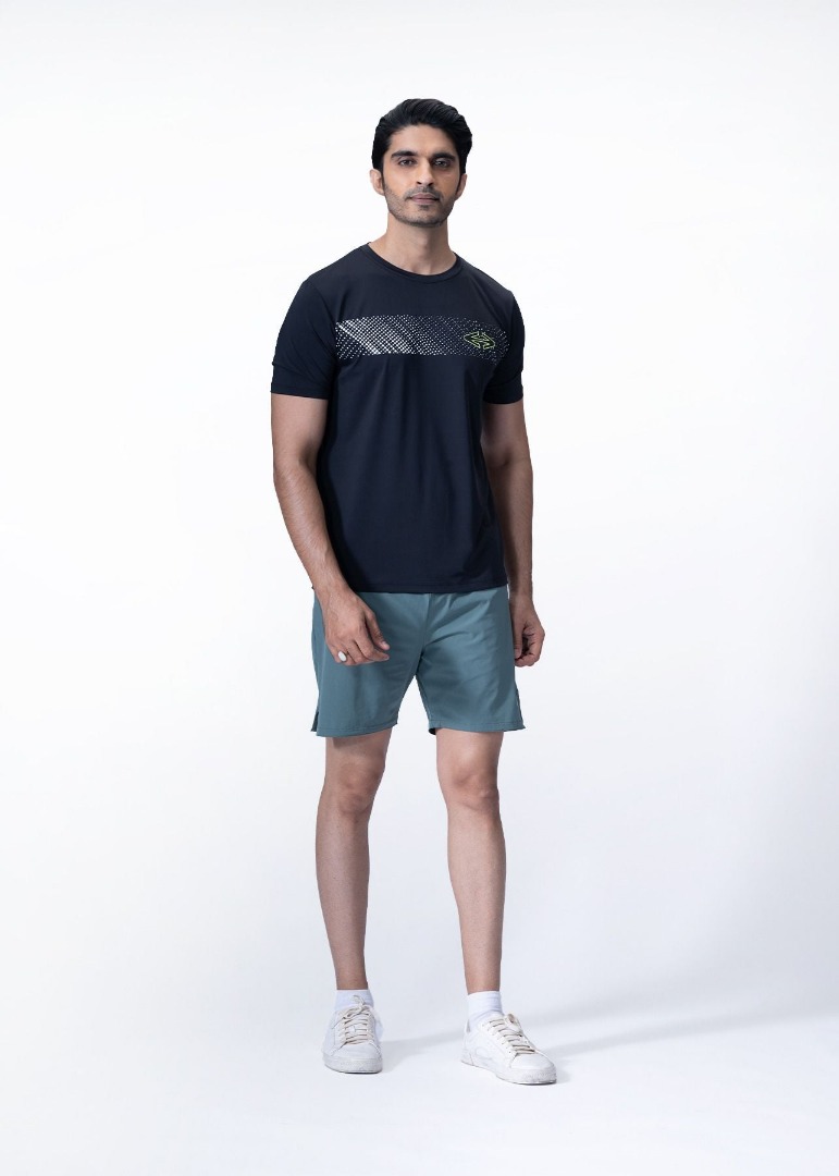 STRCH Prime Fit Tee For Men - Black