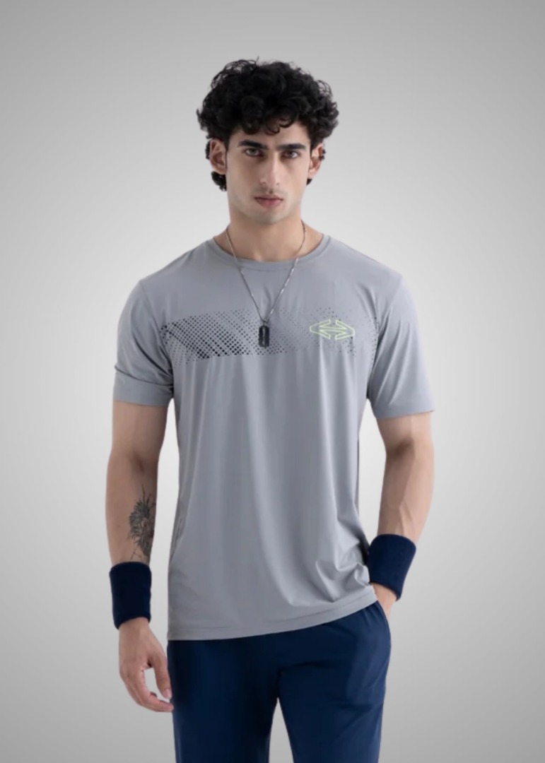 STRCH Prime Fit Tee For Men - Grey