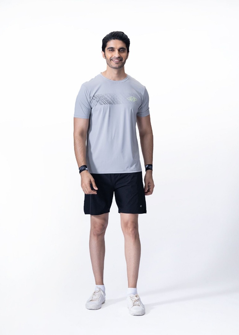STRCH Prime Fit Tee For Men - Grey