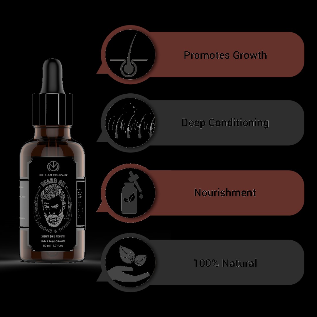 The Man Company Almond & Thyme Beard Oil