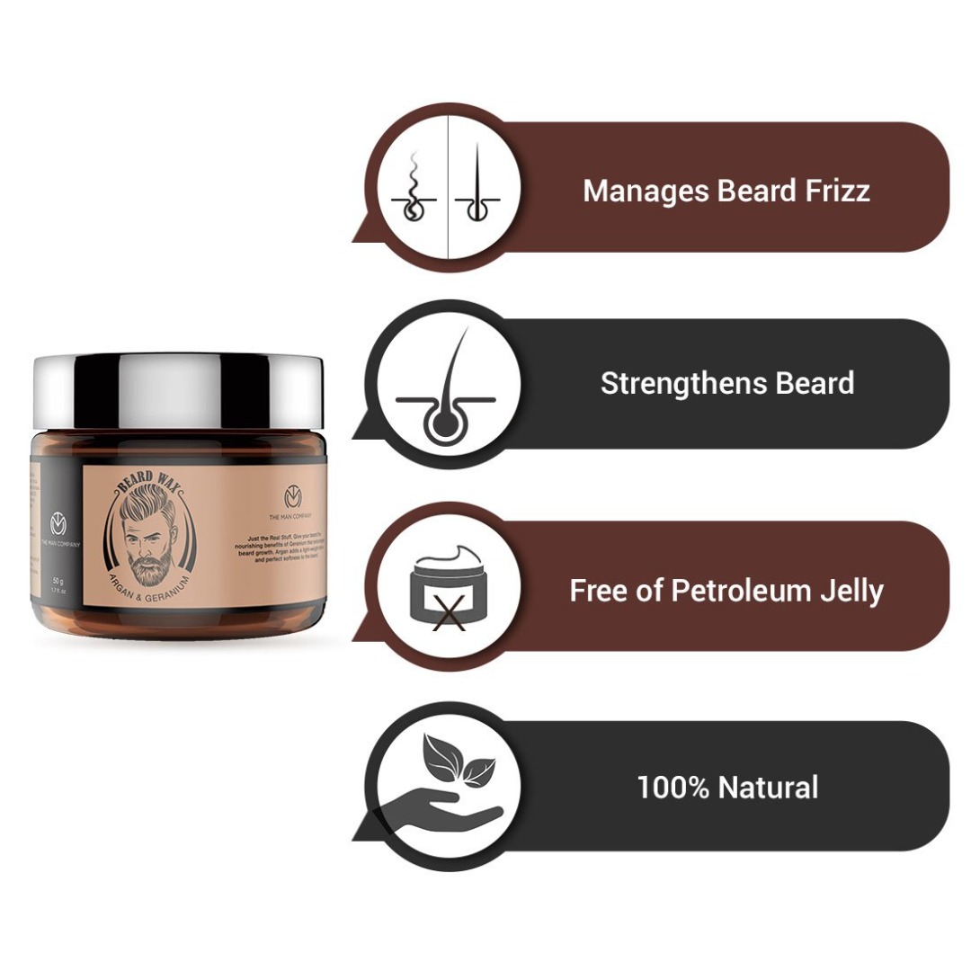 The Man Company Argan & Geranium Beard Wax