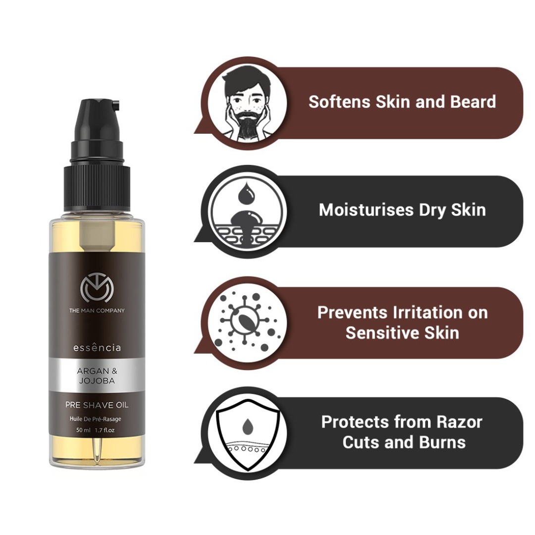 The Man Company Argan & Jojoba Pre-Shave Oil
