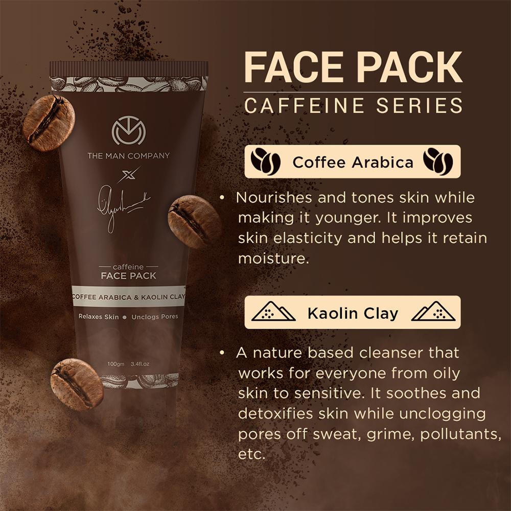 The Man Company Coffee Arabica & Kaolin Clay Caffeine Face Pack