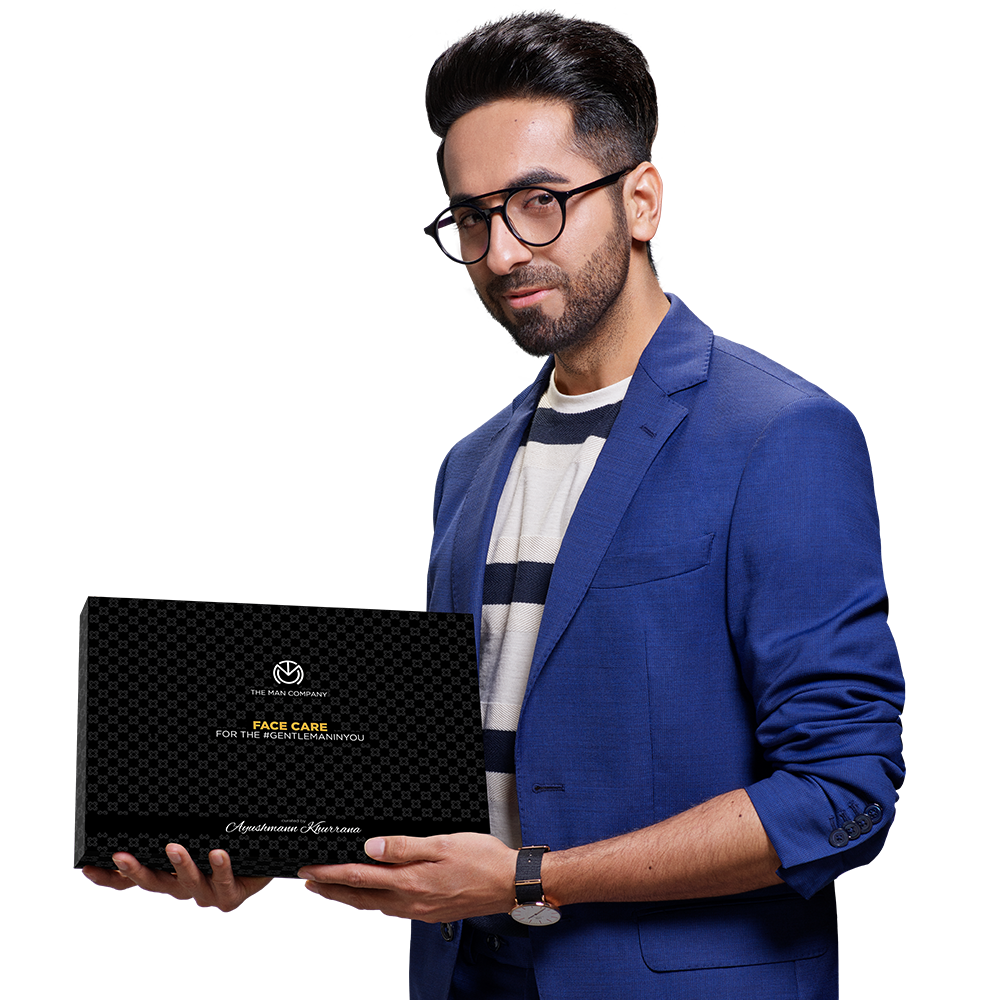 The Man Company Ayushmann Face Care Box | Face Scrub Wash Moisturiser and Peel Off Mask Combo for Men