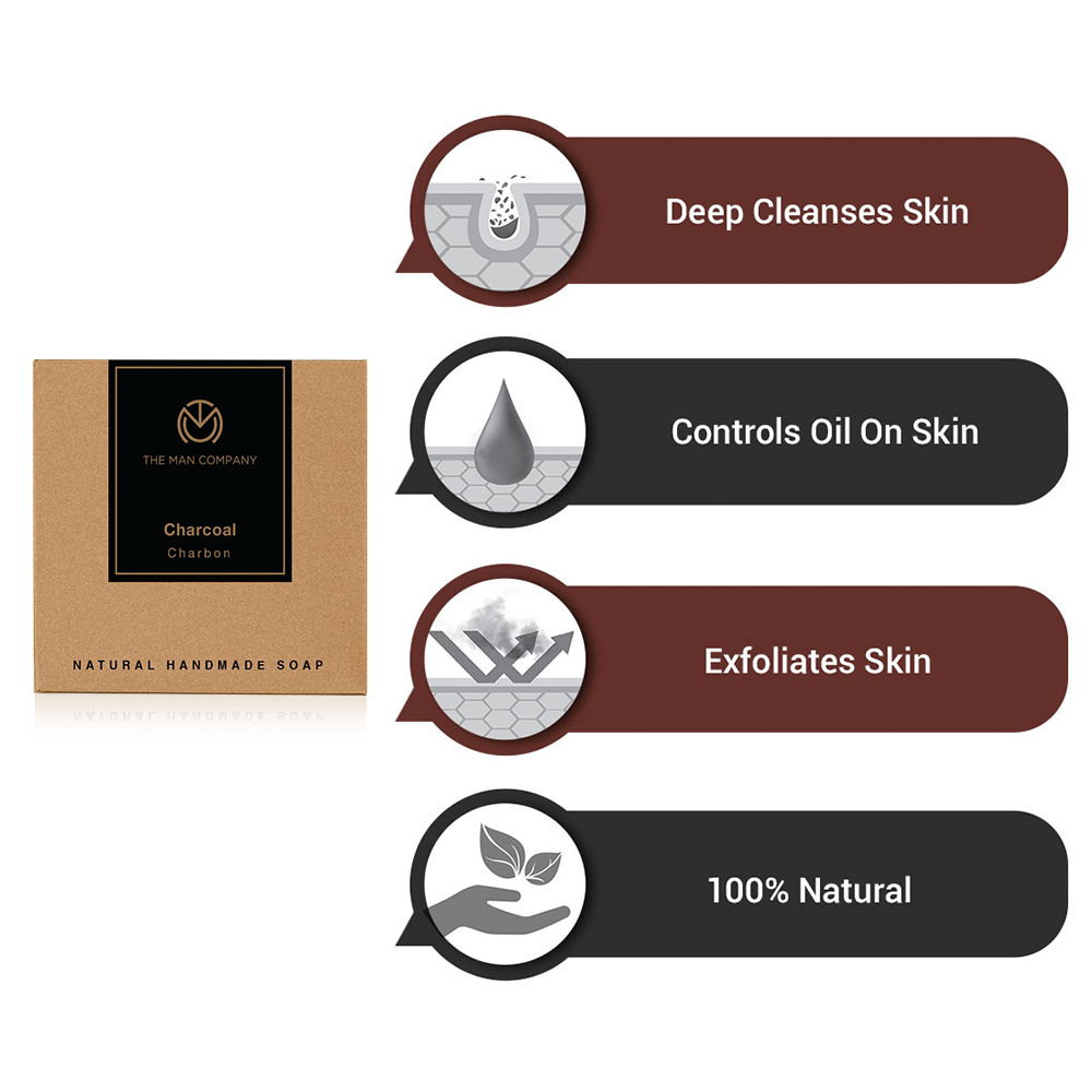 The Man Company Charcoal Soap Bar