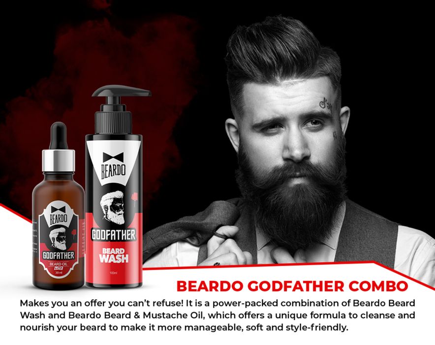 Beardo Godfather Beard Oil & Beard Wash Combo for Men