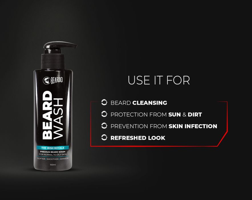 Beardo Irish Royale Beard Oil & Beard Wash Combo for Men