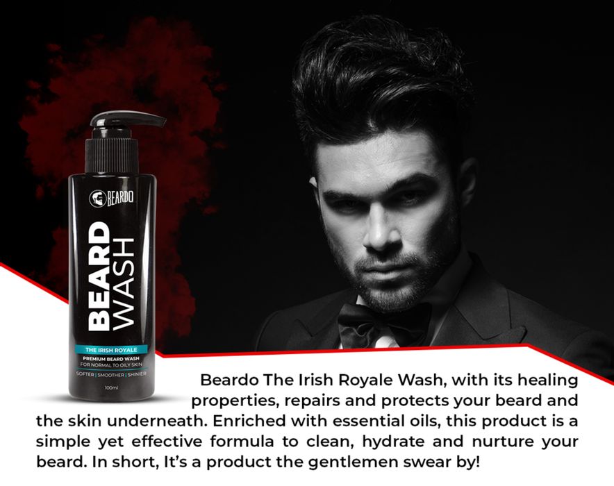 Beardo Irish Royale Beard Oil & Beard Wash Combo for Men
