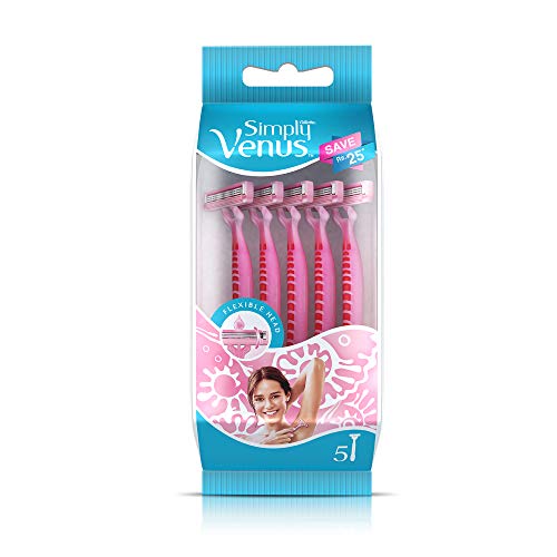 Gillette Venus Simply Venus Pink Hair Removal for Women, 5 razors (B4G1)