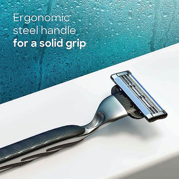 Gillette Mach 3 Manual Shaving Razor Blades 4 Pack, (Cartridge)