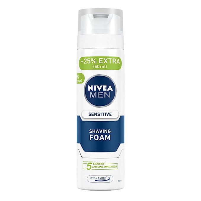 NIVEA MEN Shaving, Sensitive Shaving Foam for Face