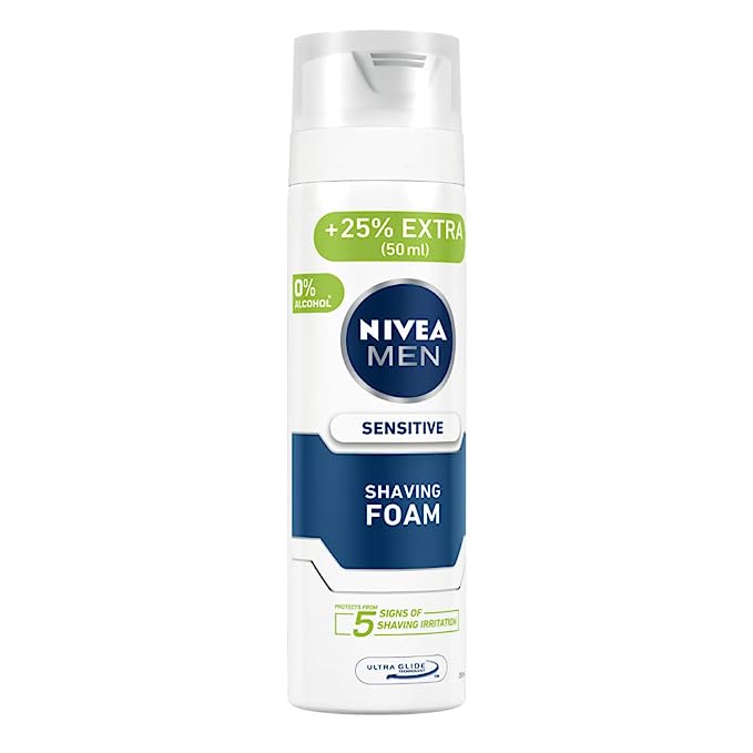 NIVEA MEN Shaving, Sensitive Shaving Foam for Face