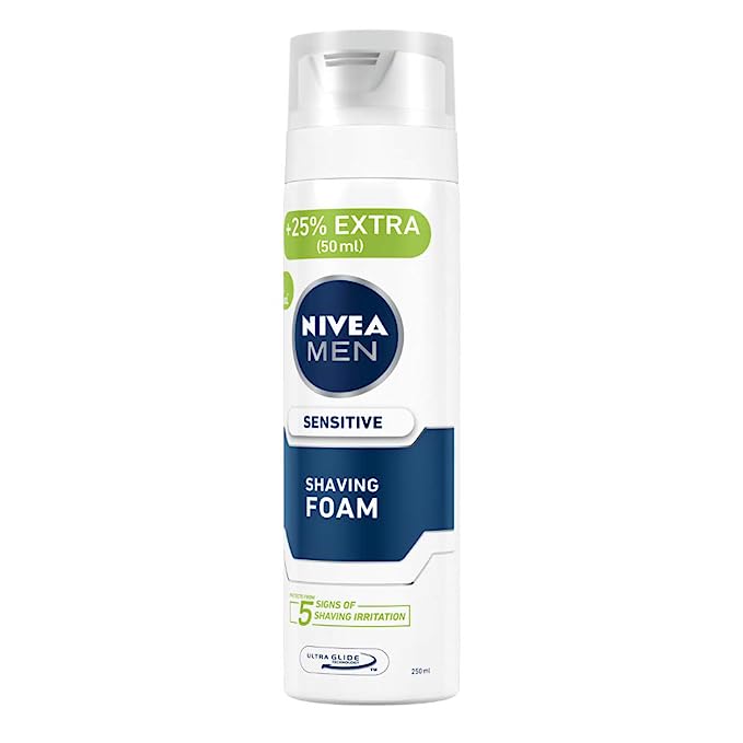 NIVEA MEN Shaving, Sensitive Shaving Foam for Face