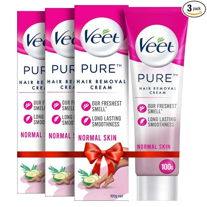 Veet Pure Hair Removal Cream for Women (Pack of 3)
