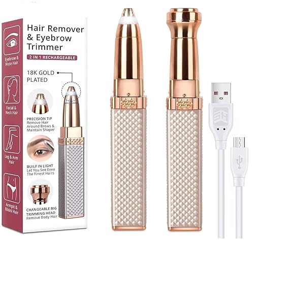ENINAS 2-in-1 Eyebrow Trimmer & Facial Hair Remover for Women