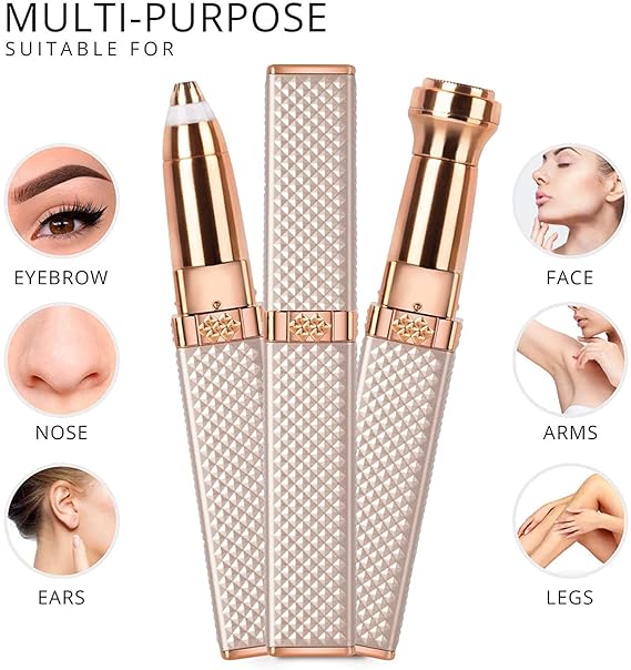 ENINAS 2-in-1 Eyebrow Trimmer & Facial Hair Remover for Women