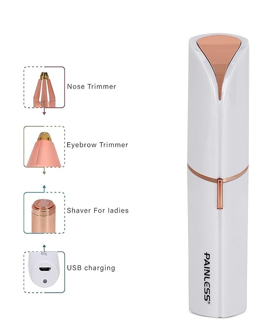 Painless USB Rechargeable Hair Remover Shaver for Women