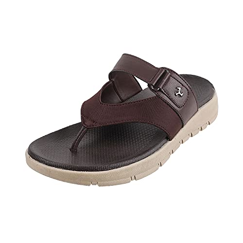 Mochi Mens Strappy Faux Leather Comfort Stylish Sandals, Black