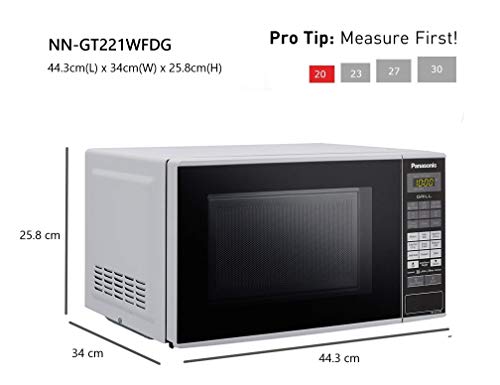 Panasonic 20L Grill Microwave Oven(NN-GT221WFDG)