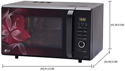 LG Charcoal Convection Microwave Oven - 28 Litres - MJ2886BWUM
