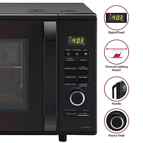LG Charcoal Convection Microwave Oven - 28 Litres - MJ2886BWUM
