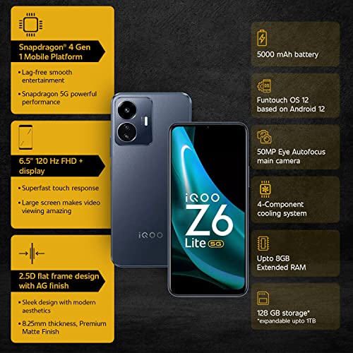 iQOO Z6 Lite 5G |120Hz Refresh Rate | 5000mAh Battery