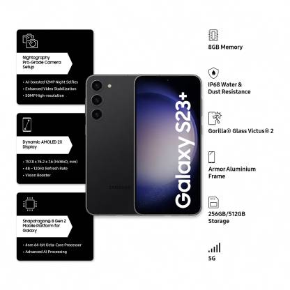 Samsung Galaxy S23 Plus 5G | 50MP Triple Camera | Dynamic AMOLED 120Hz Display | 4700mAh Battery | Snapdragon 8 Gen 2