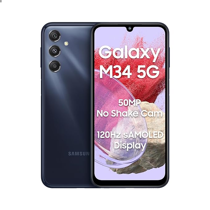 Samsung Galaxy M34 5G | 50MP OIS Triple Camera | Super AMOLED 120Hz Display | 6000mAh Battery | Exynos 1280