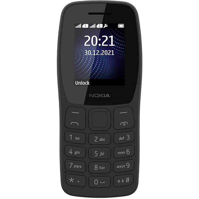 Nokia 105 Classic Dual SIM | Keypad Phone | Long Battery Life | Charger Included | Dual SIM