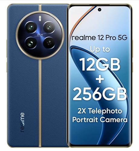 Realme 12 Pro 5G | 50MP OIS Triple Camera | AMOLED 120Hz Display | 5000mAh Battery | Snapdragon 6 Gen 1