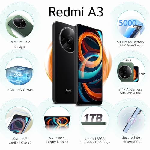 Redmi A3 | 8MP Dual Camera | 90Hz Display | 5000mAh Battery | Helio G36