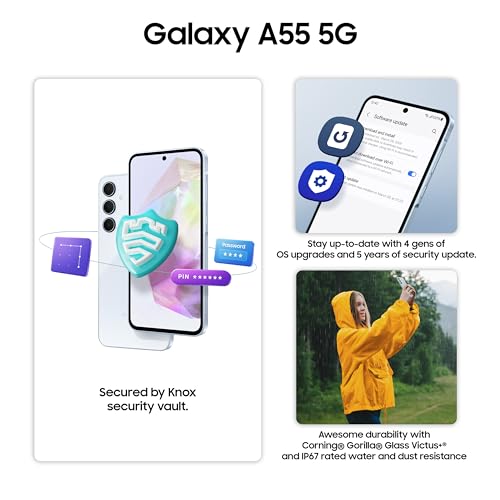 Samsung Galaxy A55 5G | 50MP OIS Triple Camera | Super AMOLED 120Hz Display | 5000mAh Battery | Exynos 1480