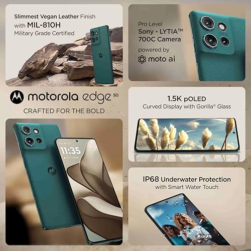 Motorola Edge 50 5G | 50MP OIS Camera | POLED 144Hz Display | 5000mAh Battery | Snapdragon 7s Gen 2