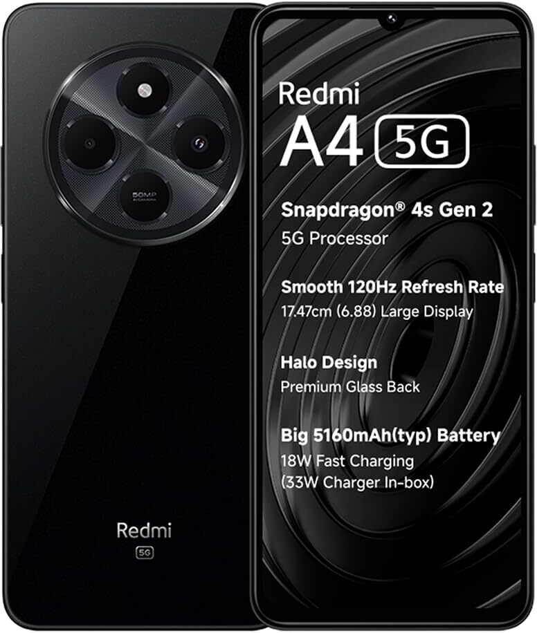 Redmi A4 5G | 50MP Dual Camera | 90Hz Display | 5000mAh Battery | Snapdragon 4s Gen 2