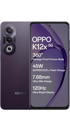 OPPO K12x 5G | 32MP Camera | HD+ Display | 5100mAh Battery | Dimensity 6300 Processor