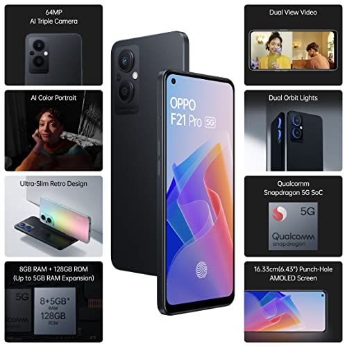 OPPO F21 Pro 5G | 64MP Camera | 90Hz AMOLED Display | 4500mAh Battery | Snapdragon 680 Processor