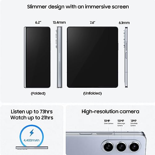 Samsung Galaxy Z Fold5 5G | 50MP Triple Camera | Foldable Dynamic AMOLED 120Hz Display | 4400mAh Battery | Snapdragon 8 Gen 2