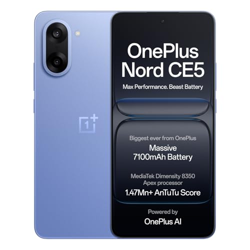 OnePlus Nord CE5 5G | 50MP Camera | AMOLED 120Hz Display | 7100mAh Battery | Dimensity 7300