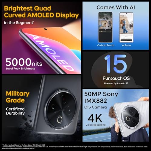iQOO Z10 5G | 50MP Camera | AMOLED 120Hz Display | 7300mAh Battery | Snapdragon 7s Gen 3