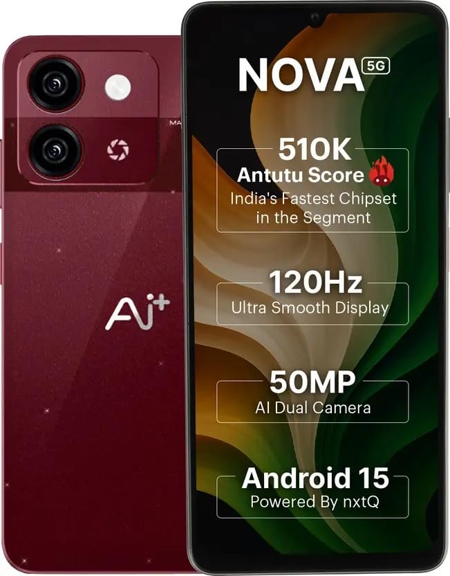 Ai+ Nova 5G | 13MP Camera | 90Hz Display | 5000mAh Battery | Dimensity 6100+