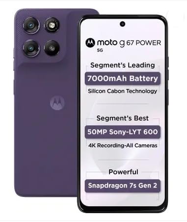 Motorola G67 Power 5G | 50MP Camera | 120Hz Display | 6000mAh Battery | Snapdragon 4 Gen 2