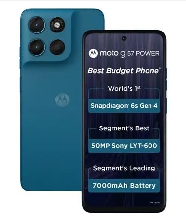 Motorola G57 Power 5G | 50MP Camera | 120Hz Display | 6000mAh Battery | Snapdragon 4s Gen 2