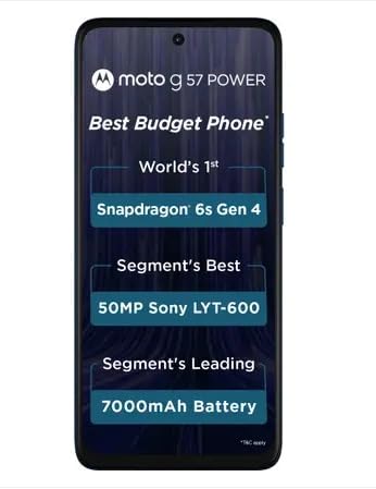 Motorola G57 Power 5G | 50MP Camera | 120Hz Display | 6000mAh Battery | Snapdragon 4s Gen 2